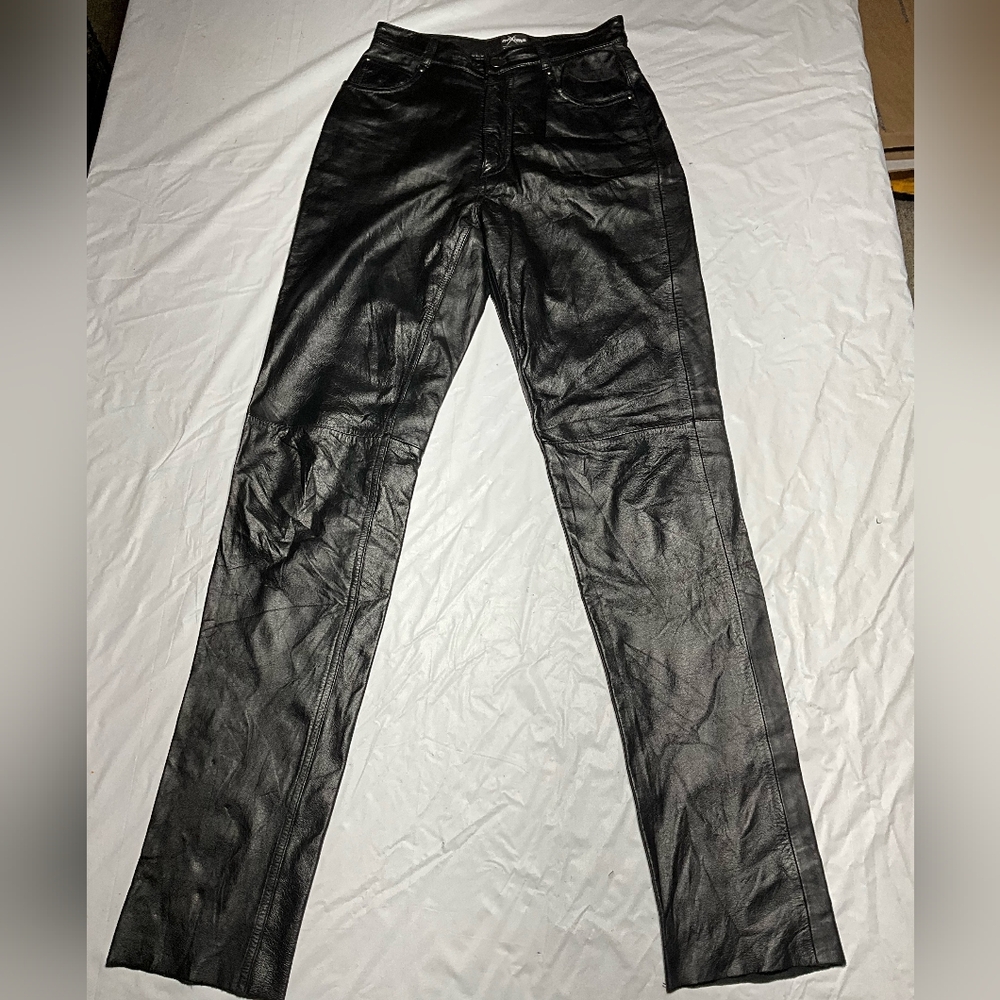 Vintage Wilsons Maxima Leather Pants Black Y2K Straight Leg Women's Size 6